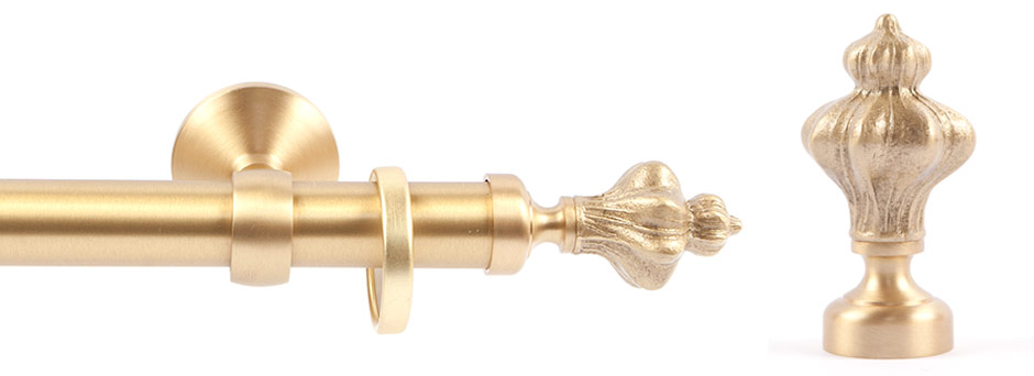 Opera 281614 Nabucco Finial Brushed Brass 