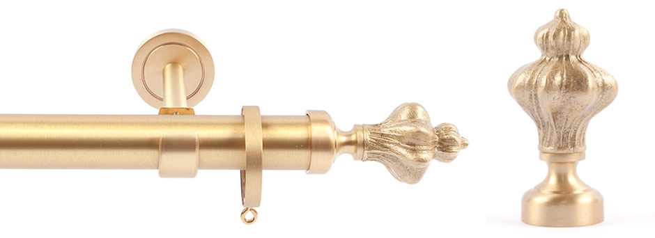 Opera 281614 Nabucco Finial Brushed Brass 