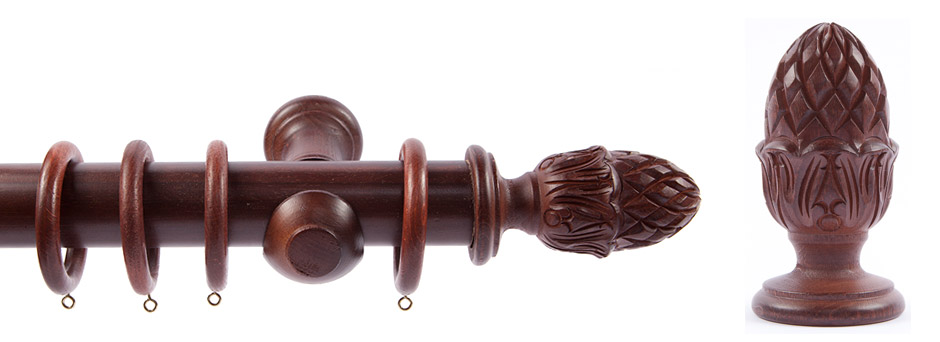 Product Shot - Pinnacle 511340 Ysabena Finial Fruitwood 1