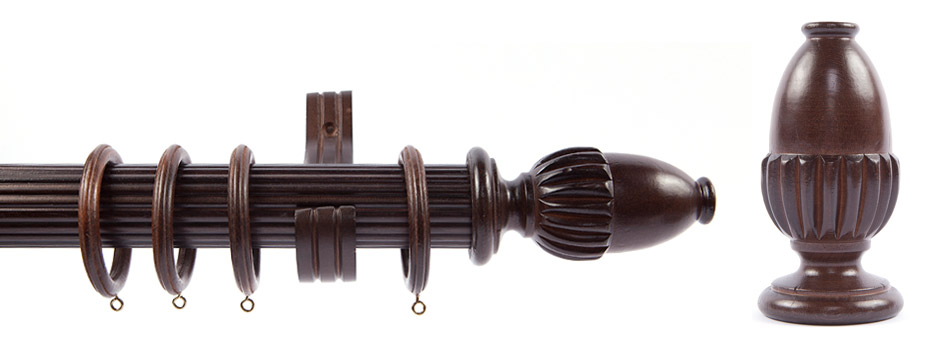 Product Shot - Pinnacle 511350 Saragossa Finial Walnut 1