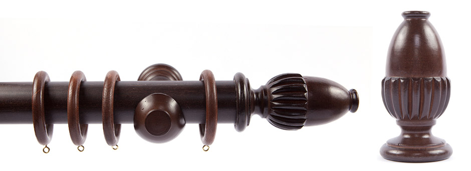 Product Shot - Pinnacle 511350 Saragossa Finial Walnut 2