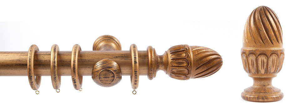 Product Shot - Pinnacle 511470 Navarro Finial Old Gold 2