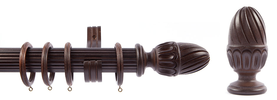 Product Shot - Pinnacle 511470 Navarro Finial Walnut 1