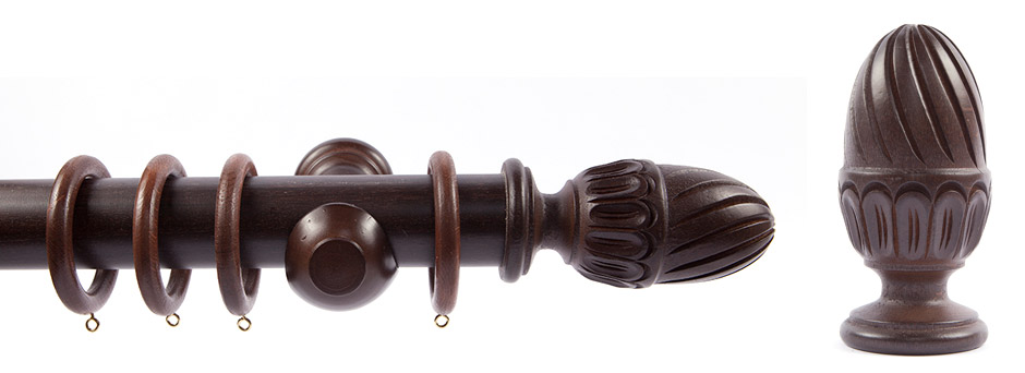 Product Shot - Pinnacle 511470 Navarro Finial Walnut 2